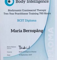 Diplomerad Biodynamisk Kraniosakral Terapeut